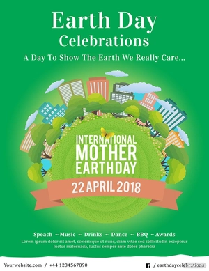International Earth Day Poster Template