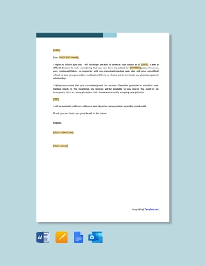 Sample Patient Termination Letter Due to Non-Compliance