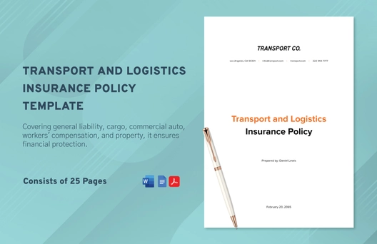 Transport and Logistics Insurance Policy Template