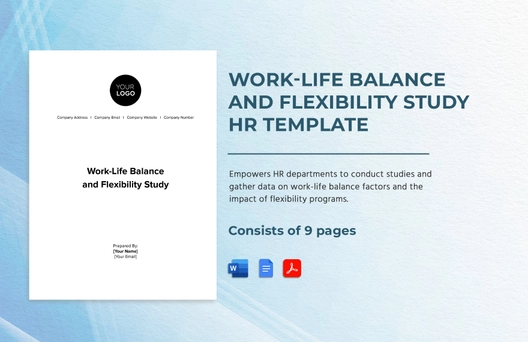 Work-life Balance and Flexibility Study HR Template