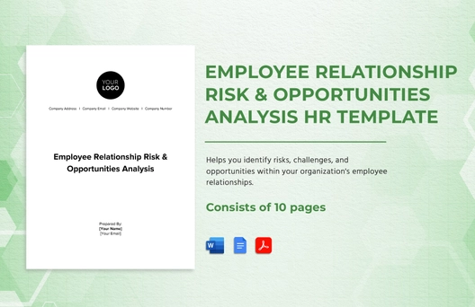 Employee Relationship Risk & Opportunities Analysis HR Template