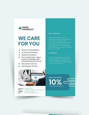 Pharmacy Advertising Flyer Template