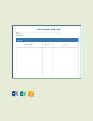 Blank Scope of Work Template