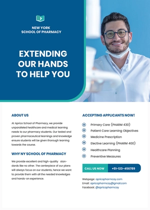 Pharmacy School Flyer Template