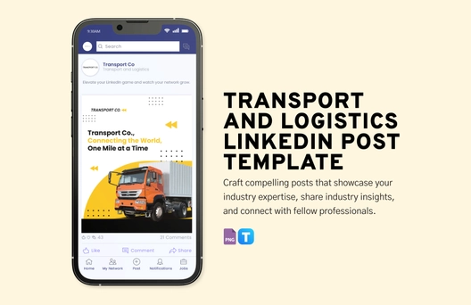 Transport and Logistics LinkedIn Post Template