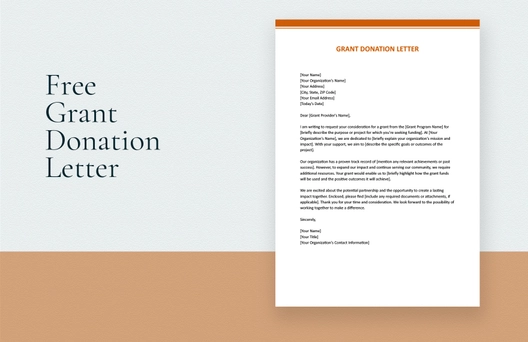 Grant Donation Letter