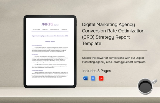 Digital Marketing Agency Conversion Rate Optimization (CRO) Strategy Report Template