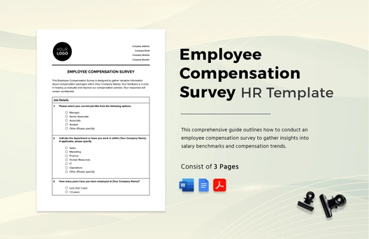 Employee Compensation Survey HR Template
