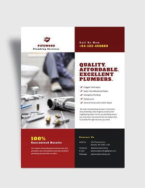 Plumbing Service Flyer Template