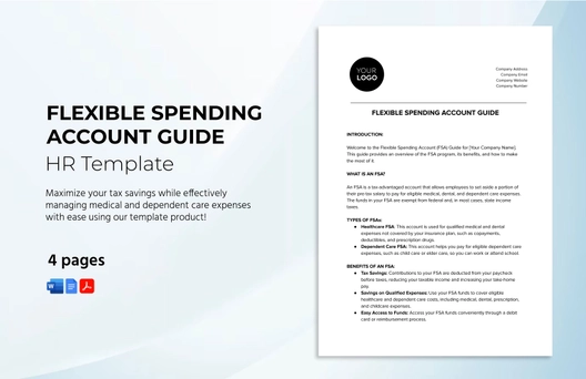 Flexible Spending Account Guide HR Template