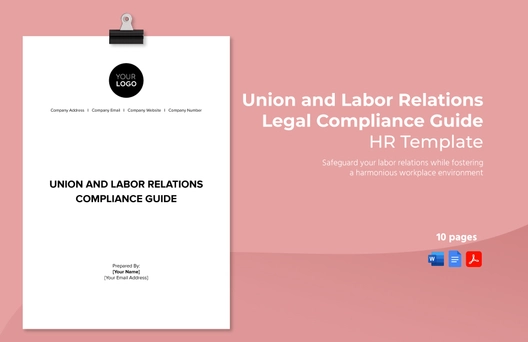 Union and Labor Relations Legal Compliance Guide HR Template