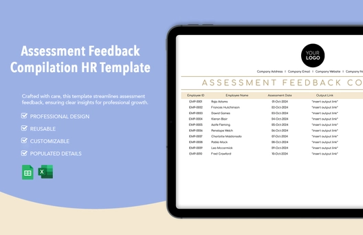 Assessment Feedback Compilation HR Template