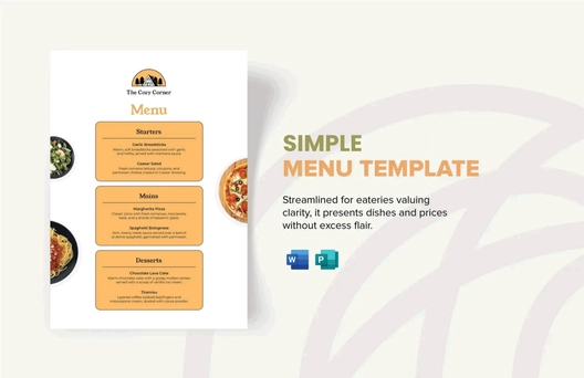 Simple Menu Template