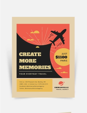 Vintage Travel Flyer Template