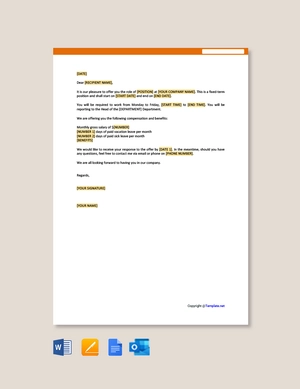 Contract Employee Offer Letter
