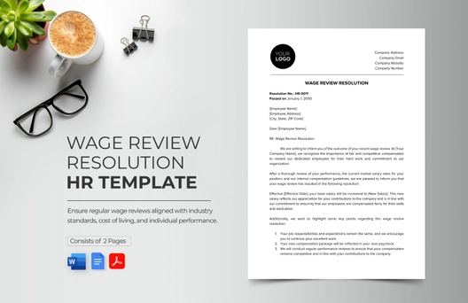 Wage Review Resolution HR Template