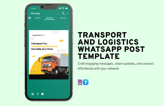 Transport and Logistics WhatsApp Post Template