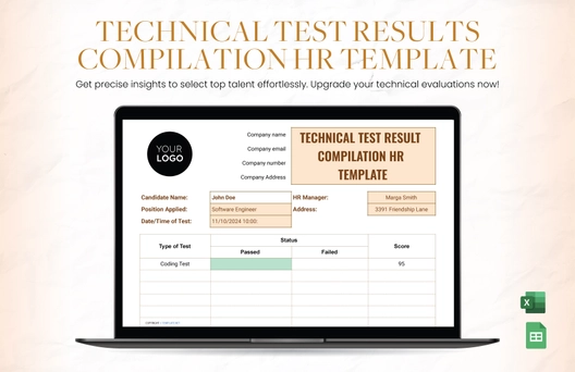 Technical Test Results Compilation HR Template