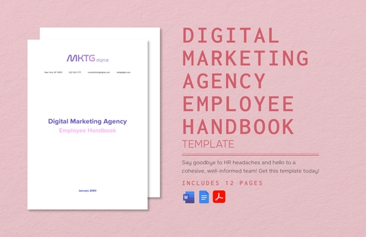 Digital Marketing Agency Employee Handbook Template Digital Marketing Agency Employee Handbook Template
