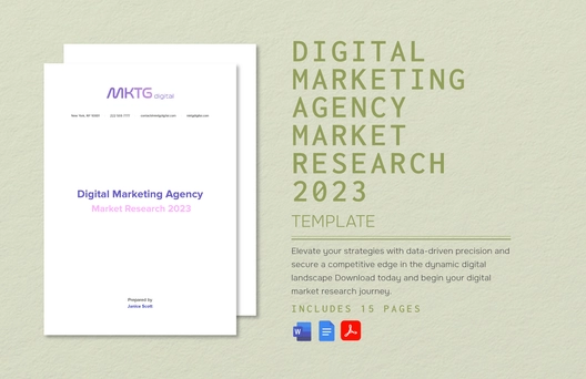 Digital Marketing Agency Market Research 2023 Template