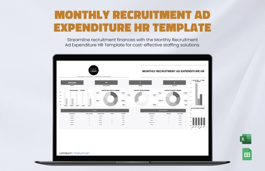 Monthly Recruitment Ad Expenditure HR Template Monthly Recruitment Ad Expenditure HR Template