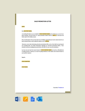 Sales Promotion Letter