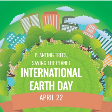 Free International Earth Day Tumblr Profile Photo Template to Edit Online