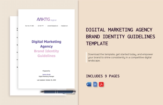Digital Marketing Agency Brand Identity Guidelines Template