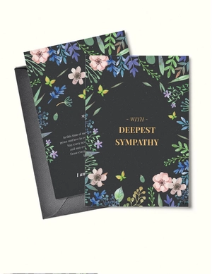 Floral Sympathy Card Template
