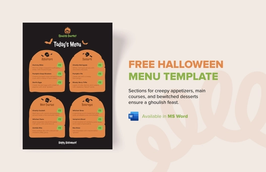 Halloween Menu Template