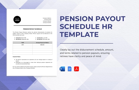 Pension Payout Schedule HR Template Pension Payout Schedule HR Template