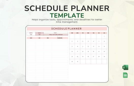 Schedule Planner Template