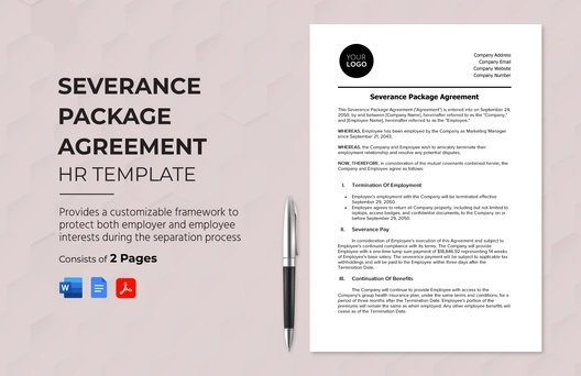 Severance Package Agreement HR Template