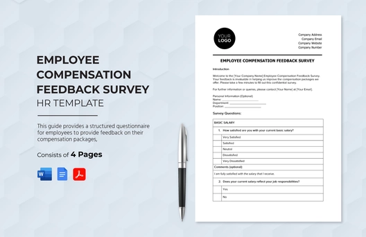 Employee Compensation Feedback Survey HR Template