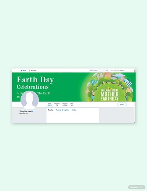International Earth Day Twitter Header Cover Template
