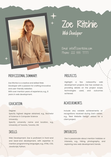 Free Creative Profile Template to Edit Online