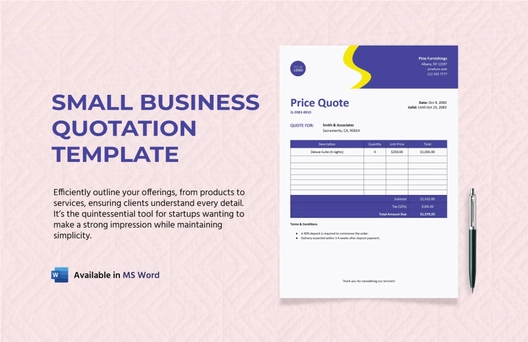 Small Business Quotation Template