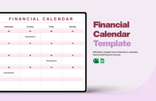Financial Calendar Template
