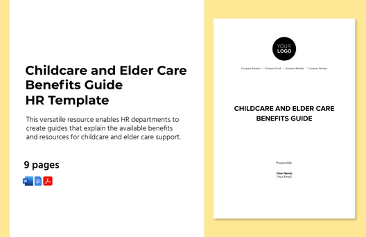 Childcare and Elder Care Benefits Guide HR Template