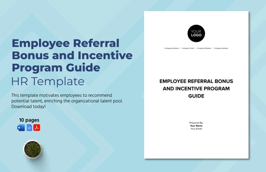 Employee Referral Bonus and Incentive Program Guide HR Template