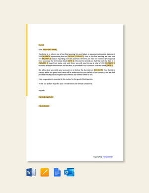 Final Warning Letter Before Legal Action