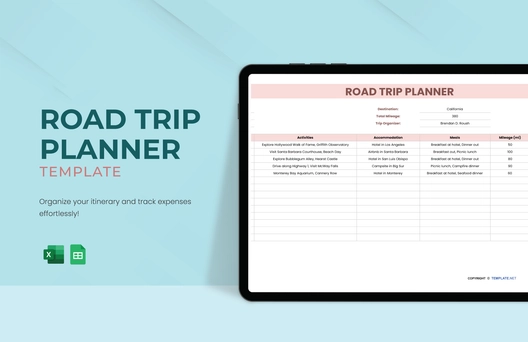 Road Trip Planner Template