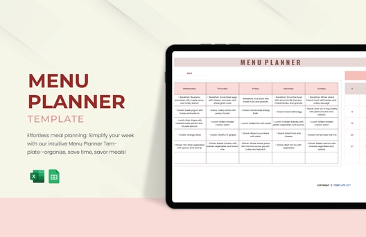 Menu Planner Template