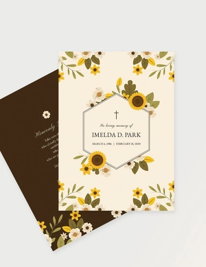 Memorial Card Template