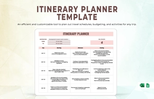 Itinerary Planner Template