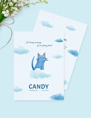 Pet Memorial Card Template