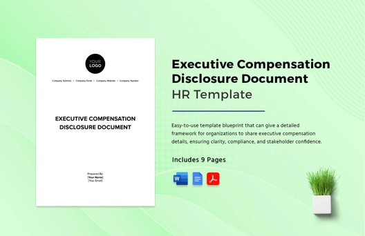 Executive Compensation Disclosure Document HR Template