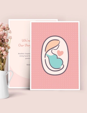 Pregnancy Announcement Card Template