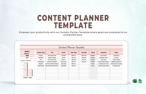 Content Planner Template