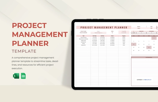 Project Management Planner Template